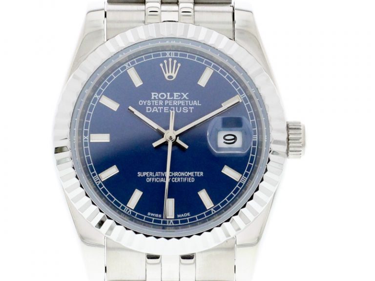 Rolex Datejust 36mm Jubilee Armband dunkelblau