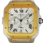 1 Abbildung zum Produkt Cartier Santos de Cartier Chronograph Edelstahl/Gelbgold