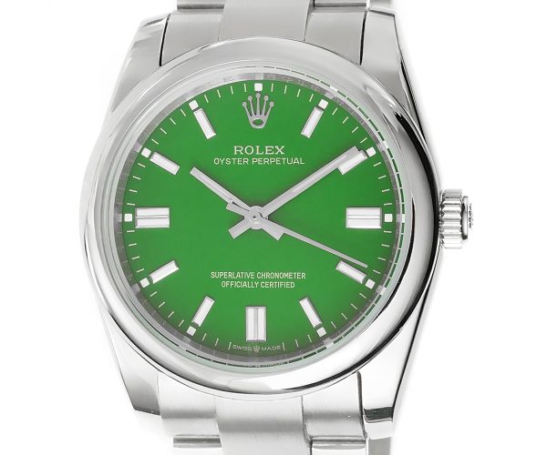 Rolex Oyster Perpetual 36mm Zifferblatt grün